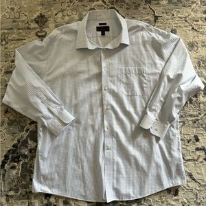 Jos A Bank Reserve Button-Up Plaid Dress Shirt Size 19-35 Wrinkle Resistant